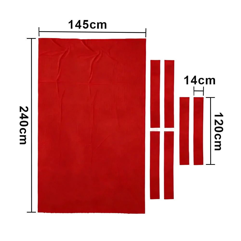 ARIX 7/8/9FT Billiard Table Cloth - High-Density Wool Blend, Anti-Pilling Durable Fabric for Smooth & Accurate Play - Bright Red