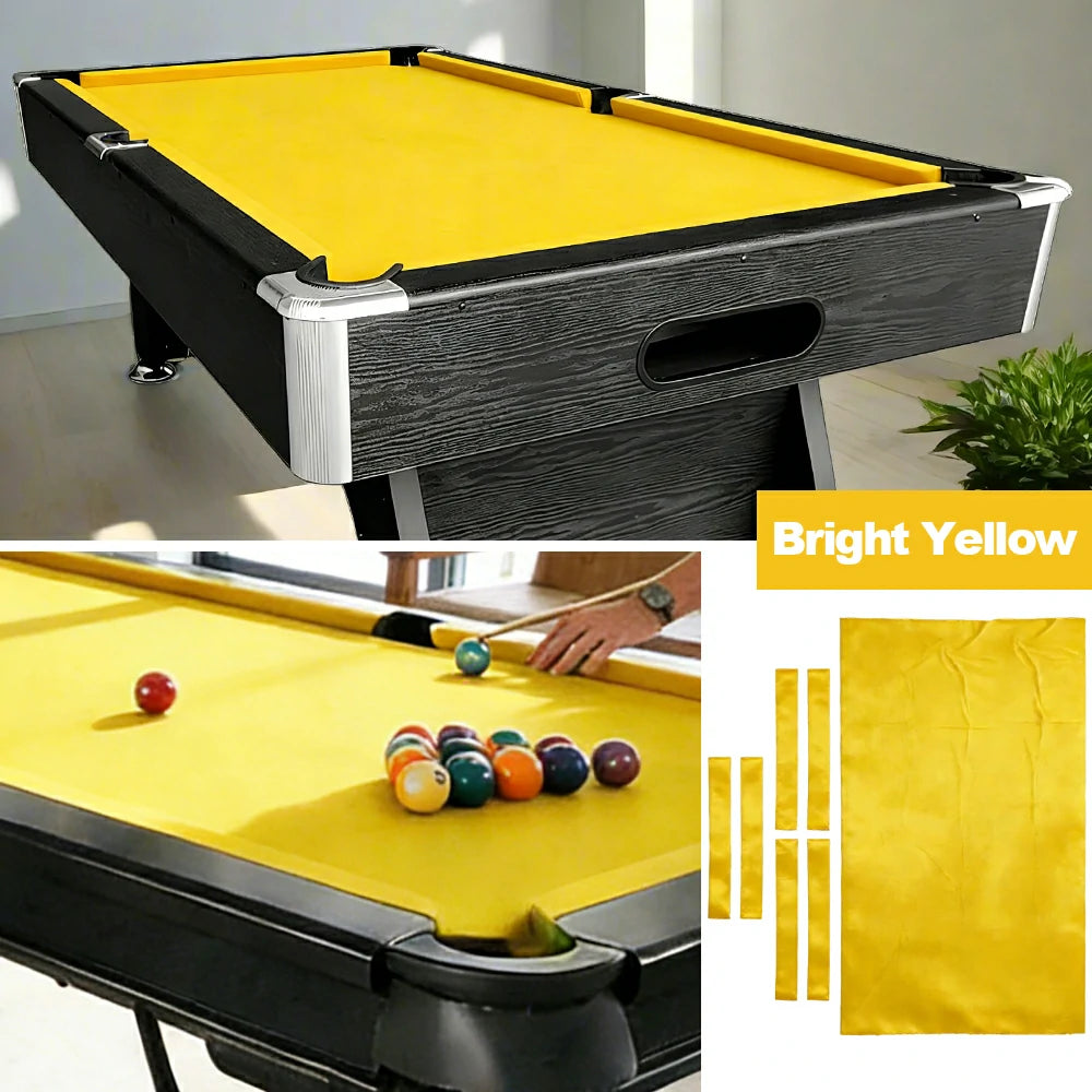 ARIX 7/8/9FT Billiard Table Cloth - High-Density Wool Blend, Anti-Pilling Durable Fabric for Smooth & Accurate Play - Bright Yellow