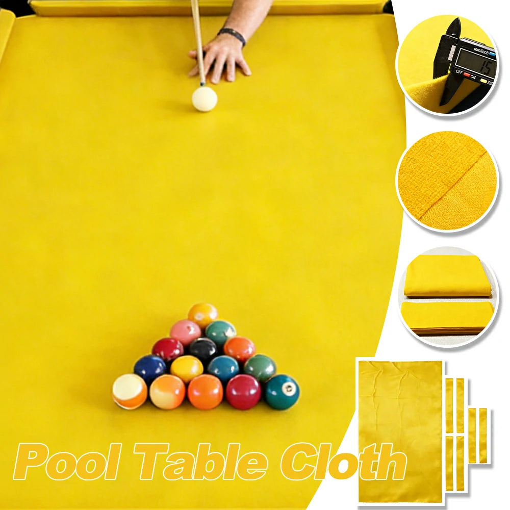 ARIX 7/8/9FT Billiard Table Cloth - High-Density Wool Blend, Anti-Pilling Durable Fabric for Smooth & Accurate Play - Bright Yellow