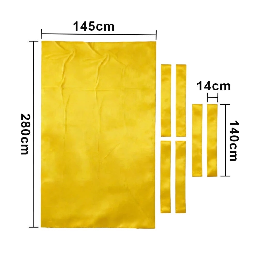 ARIX 7/8/9FT Billiard Table Cloth - High-Density Wool Blend, Anti-Pilling Durable Fabric for Smooth & Accurate Play - Bright Yellow