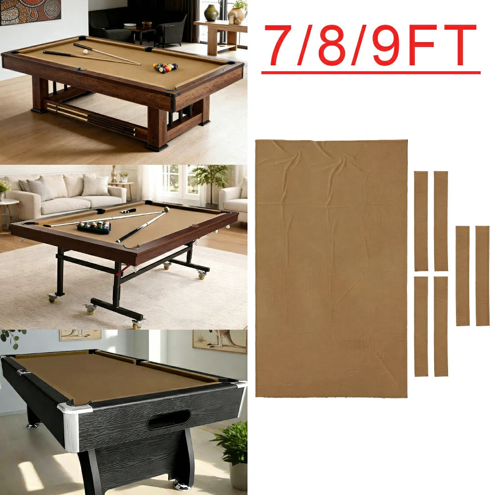 ARIX 7/8/9FT Billiard Table Cloth - High-Density Wool Blend, Anti-Pilling Durable Fabric for Smooth & Accurate Play - CAML