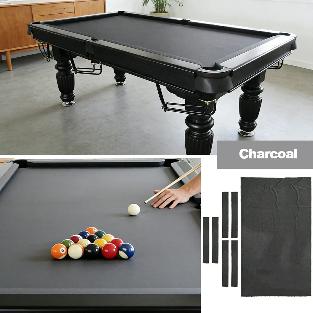 ARIX 7/8/9FT Billiard Table Cloth - High-Density Wool Blend, Anti-Pilling Durable Fabric for Smooth & Accurate Play - Charcoal