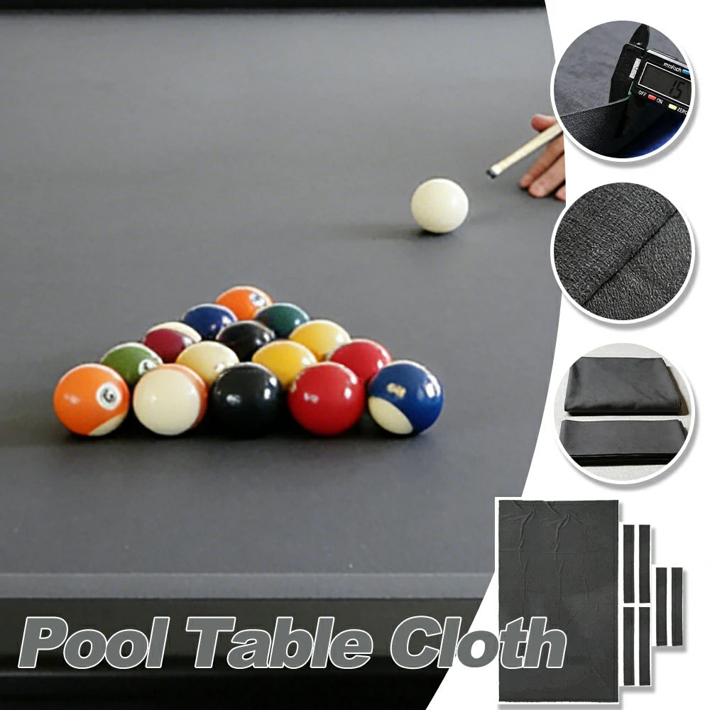 ARIX 7/8/9FT Billiard Table Cloth - High-Density Wool Blend, Anti-Pilling Durable Fabric for Smooth & Accurate Play - Charcoal