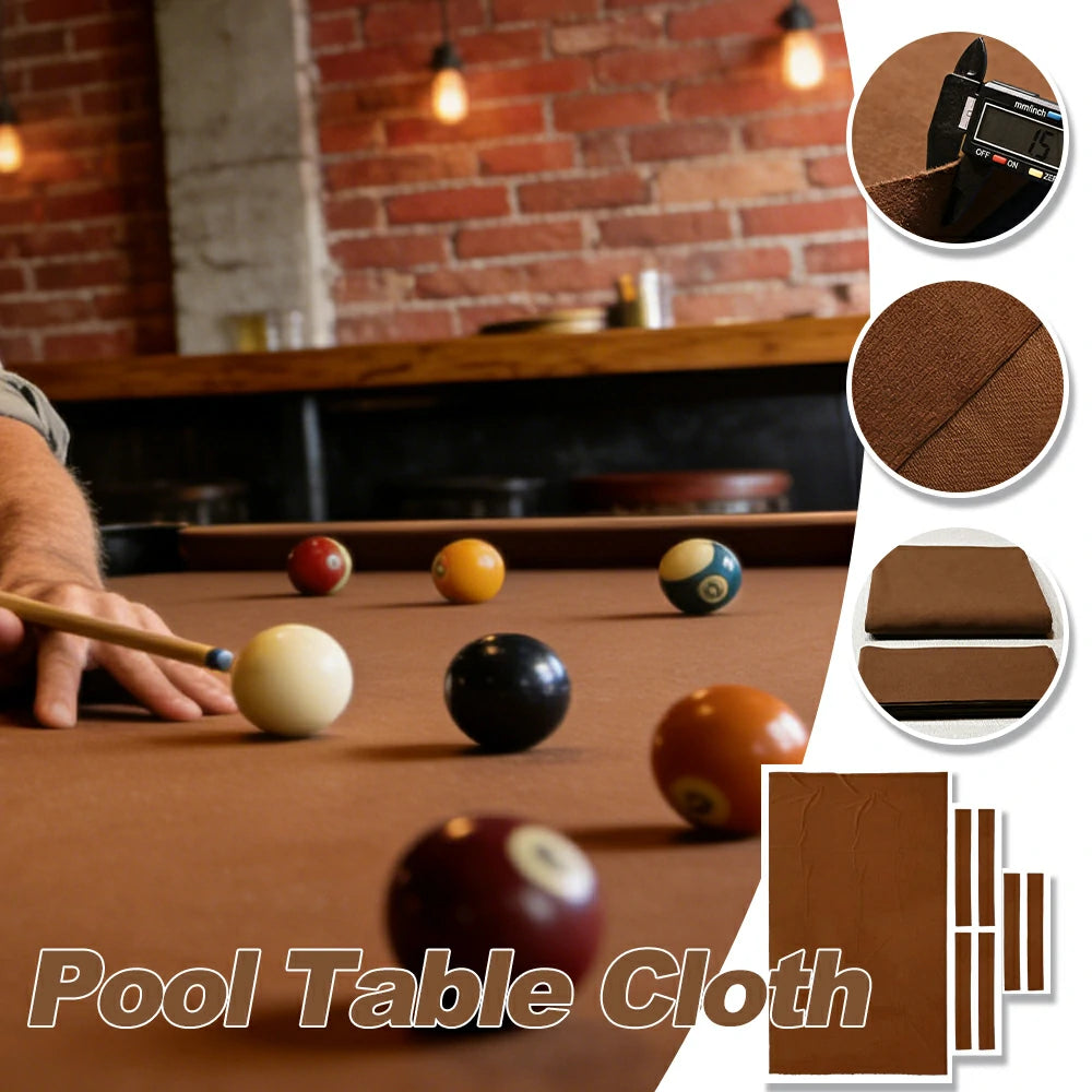 ARIX 7/8/9FT Billiard Table Cloth - High-Density Wool Blend, Anti-Pilling Durable Fabric for Smooth & Accurate Play - Coffee Brown