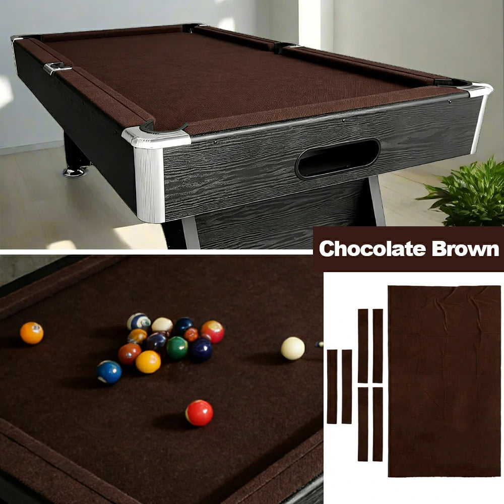 ARIX 7/8/9FT Billiard Table Cloth - High-Density Wool Blend, Anti-Pilling Durable Fabric for Smooth & Accurate Play - Chocolate Brown