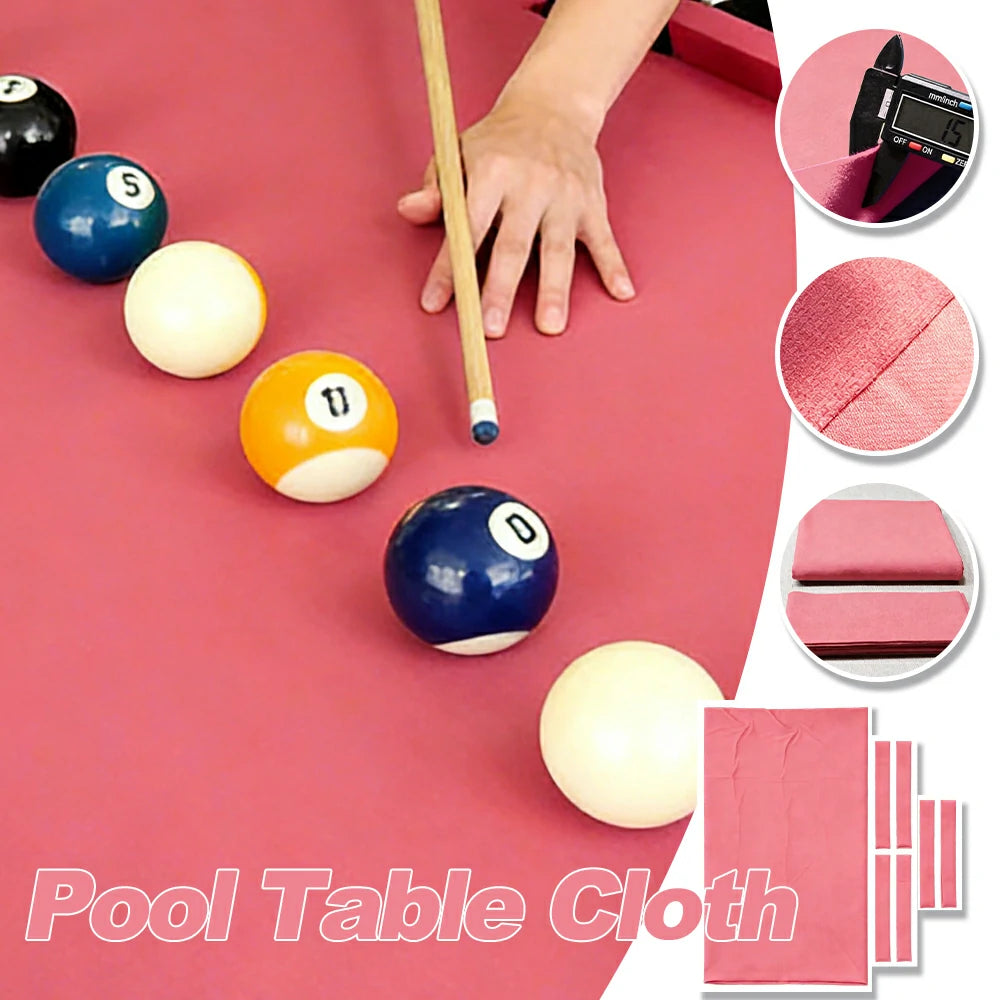ARIX 7/8/9FT Billiard Table Cloth - High-Density Wool Blend, Anti-Pilling Durable Fabric for Smooth & Accurate Play - Coral Pink