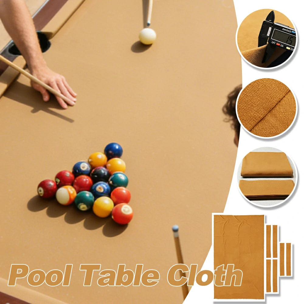 ARIX 7/8/9FT Billiard Table Cloth - High-Density Wool Blend, Anti-Pilling Durable Fabric for Smooth & Accurate Play - Camel Brown