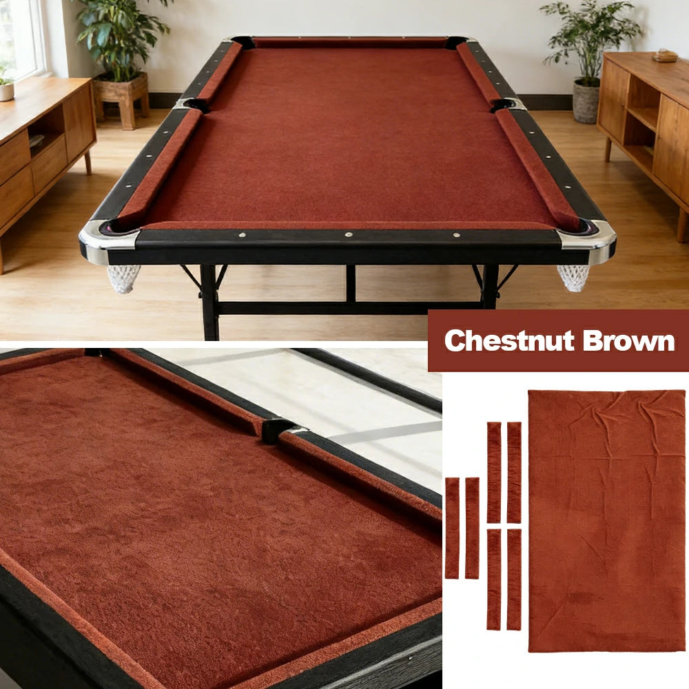 ARIX 7/8/9FT Billiard Table Cloth - High-Density Wool Blend, Anti-Pilling Durable Fabric for Smooth & Accurate Play - Chestnut Brown