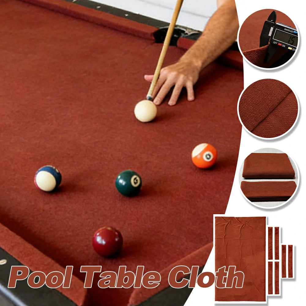 ARIX 7/8/9FT Billiard Table Cloth - High-Density Wool Blend, Anti-Pilling Durable Fabric for Smooth & Accurate Play - Chestnut Brown