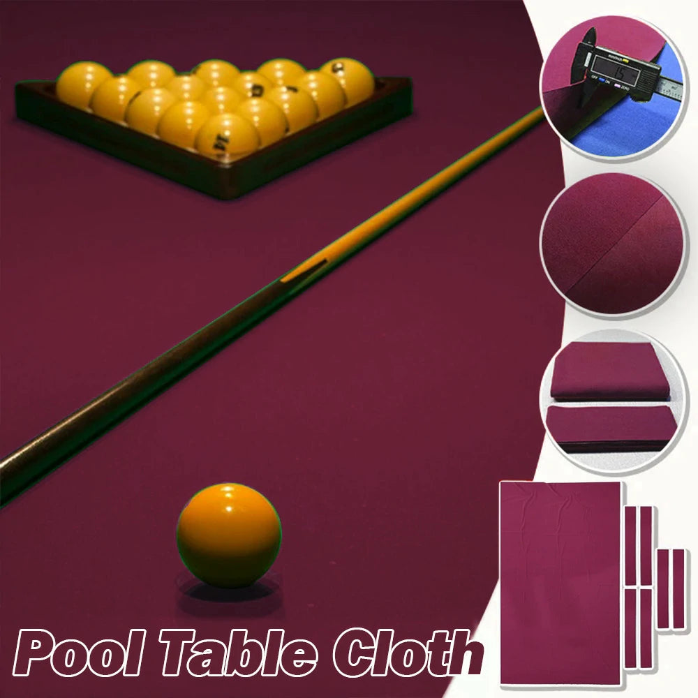 ARIX 7/8/9FT Billiard Table Cloth - High-Density Wool Blend, Anti-Pilling Durable Fabric for Smooth & Accurate Play - Crimson
