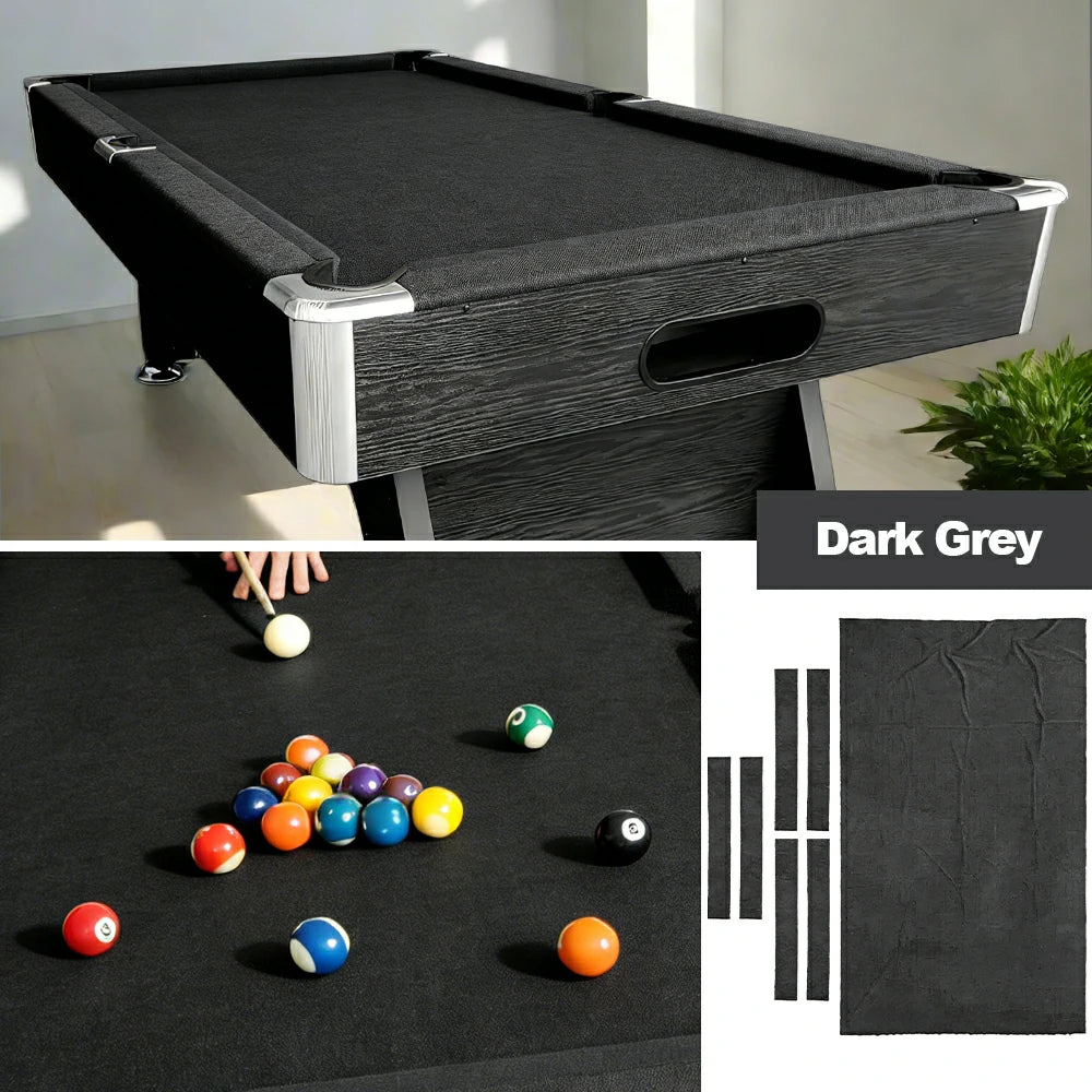 ARIX 7/8/9FT Billiard Table Cloth - High-Density Wool Blend, Anti-Pilling Durable Fabric for Smooth & Accurate Play - Dark Grey