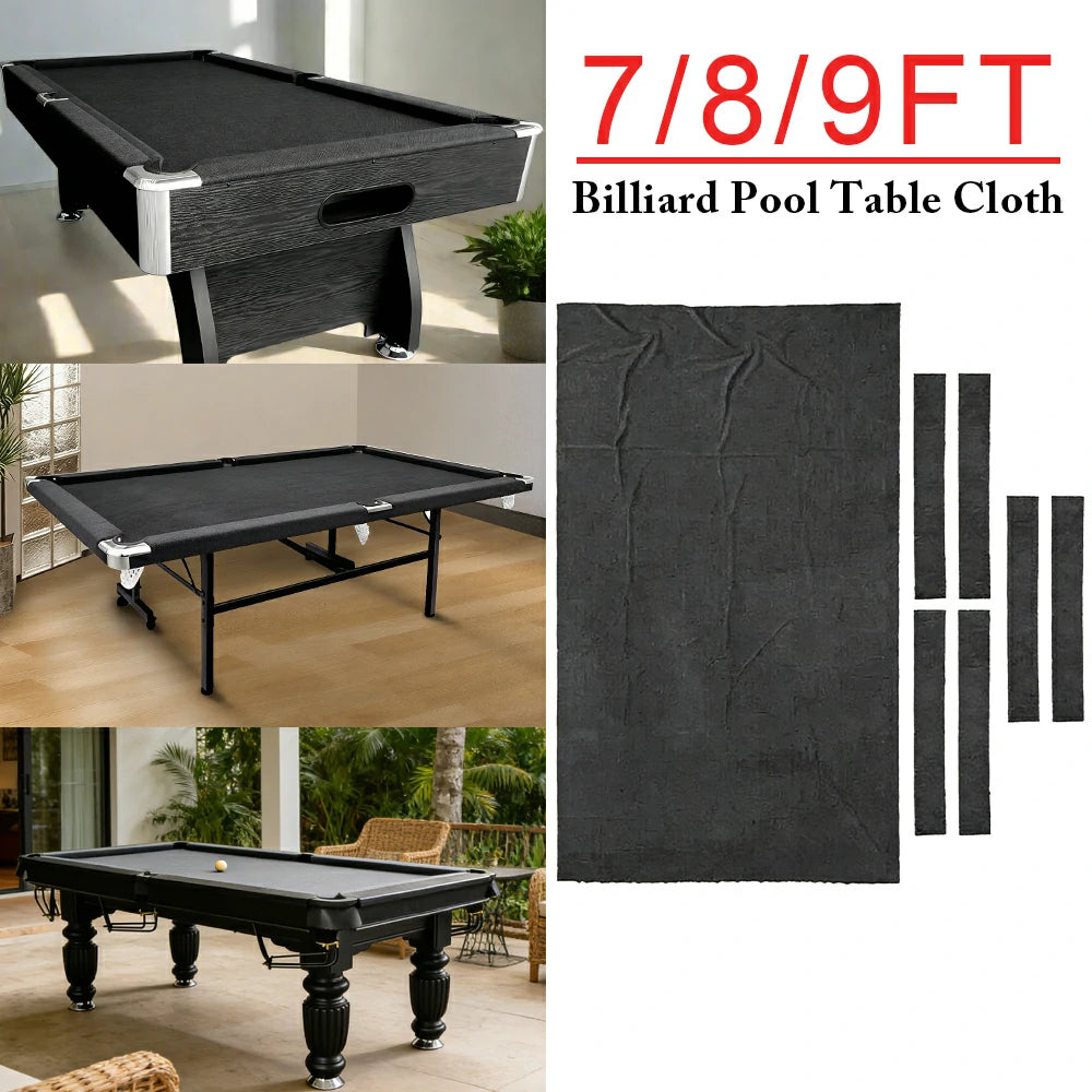 ARIX 7/8/9FT Billiard Table Cloth - High-Density Wool Blend, Anti-Pilling Durable Fabric for Smooth & Accurate Play - Dark Grey