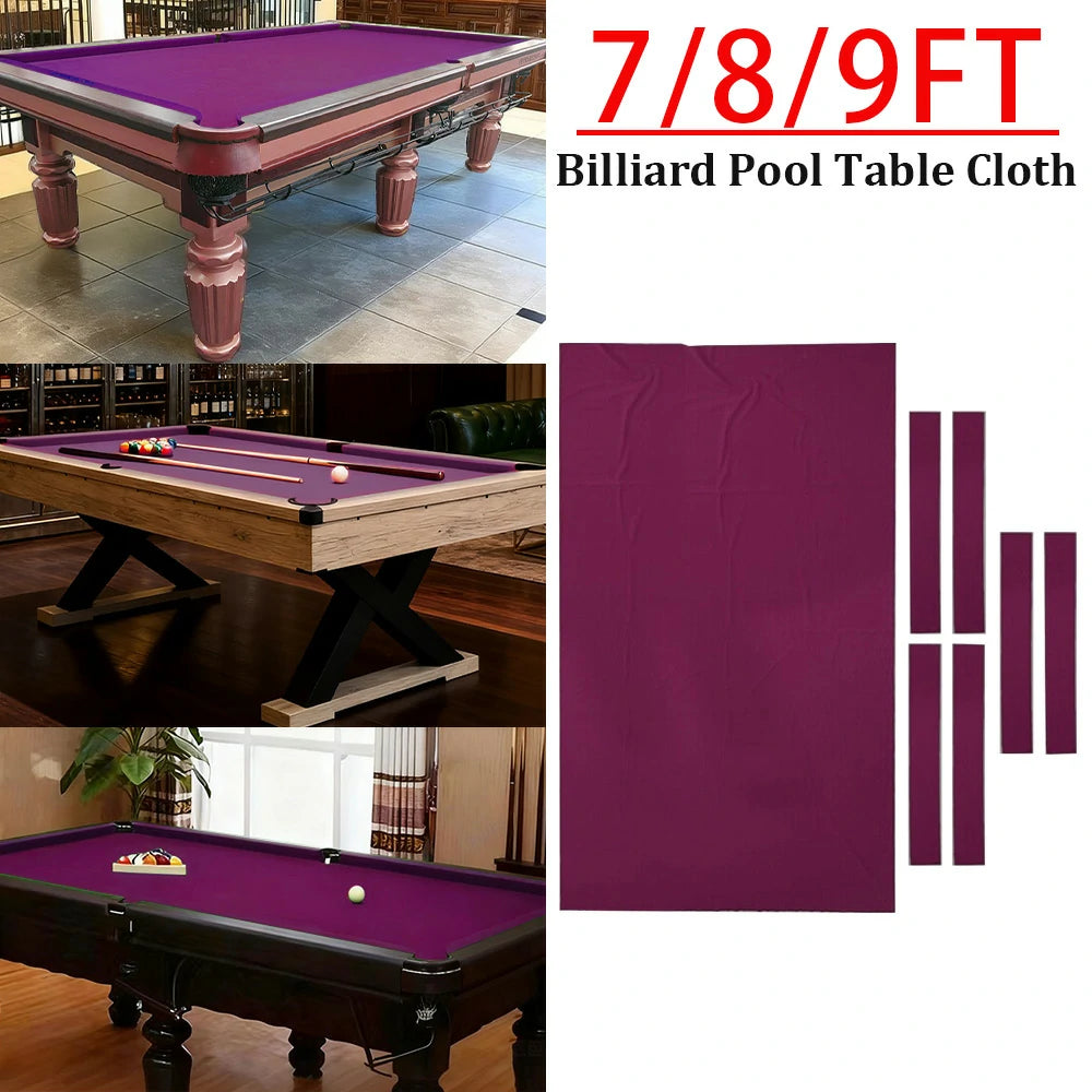 ARIX 7/8/9FT Billiard Table Cloth - High-Density Wool Blend, Anti-Pilling Durable Fabric for Smooth & Accurate Play - Dark Plum