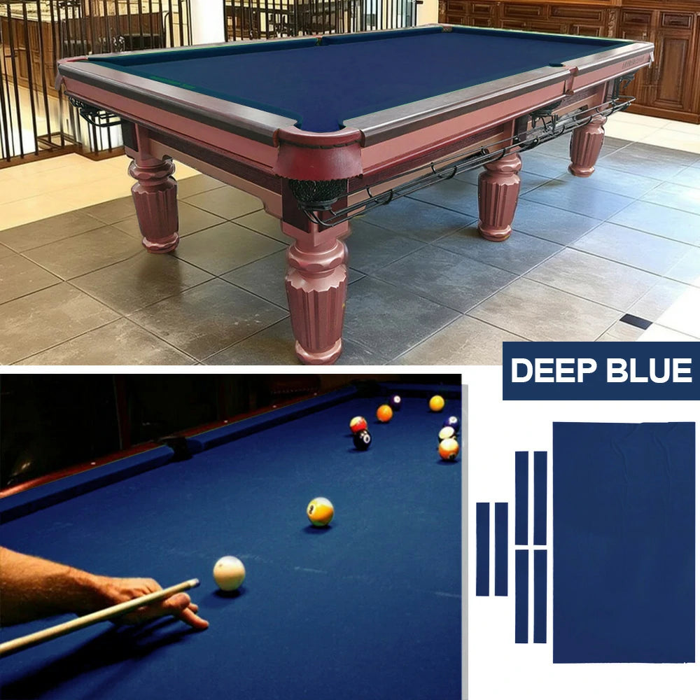 ARIX 7/8/9FT Billiard Table Cloth - High-Density Wool Blend, Anti-Pilling Durable Fabric for Smooth & Accurate Play - Deep Blue