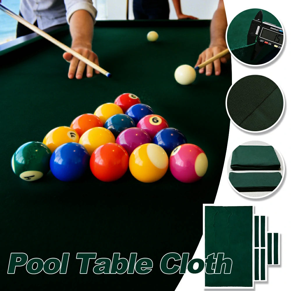 ARIX 7/8/9FT Billiard Table Cloth - High-Density Wool Blend, Anti-Pilling Durable Fabric for Smooth & Accurate Play - Deep Green