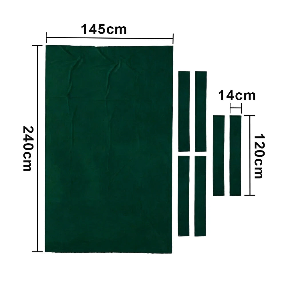 ARIX 7/8/9FT Billiard Table Cloth - High-Density Wool Blend, Anti-Pilling Durable Fabric for Smooth & Accurate Play - Deep Green
