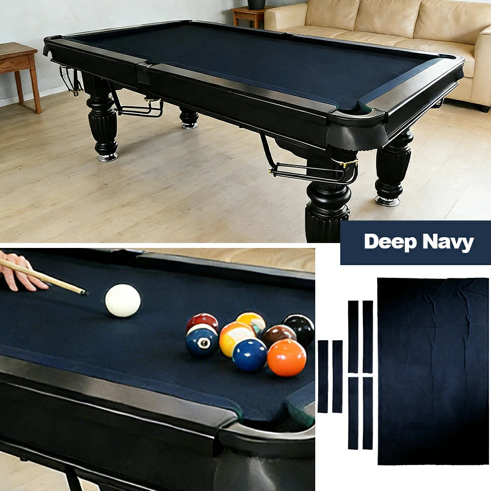 ARIX 7/8/9FT Billiard Table Cloth - High-Density Wool Blend, Anti-Pilling Durable Fabric for Smooth & Accurate Play - Deep Navy