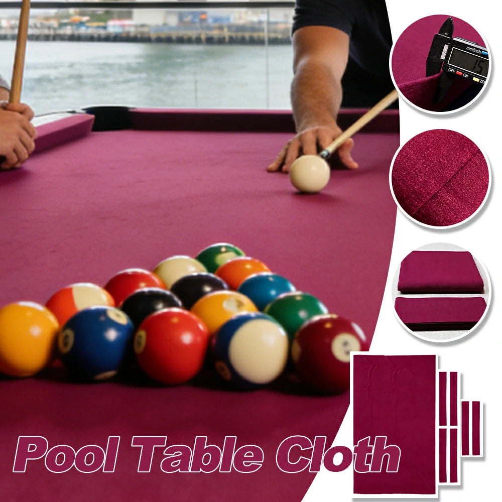 ARIX 7/8/9FT Billiard Table Cloth - High-Density Wool Blend, Anti-Pilling Durable Fabric for Smooth & Accurate Play - Deep Rose