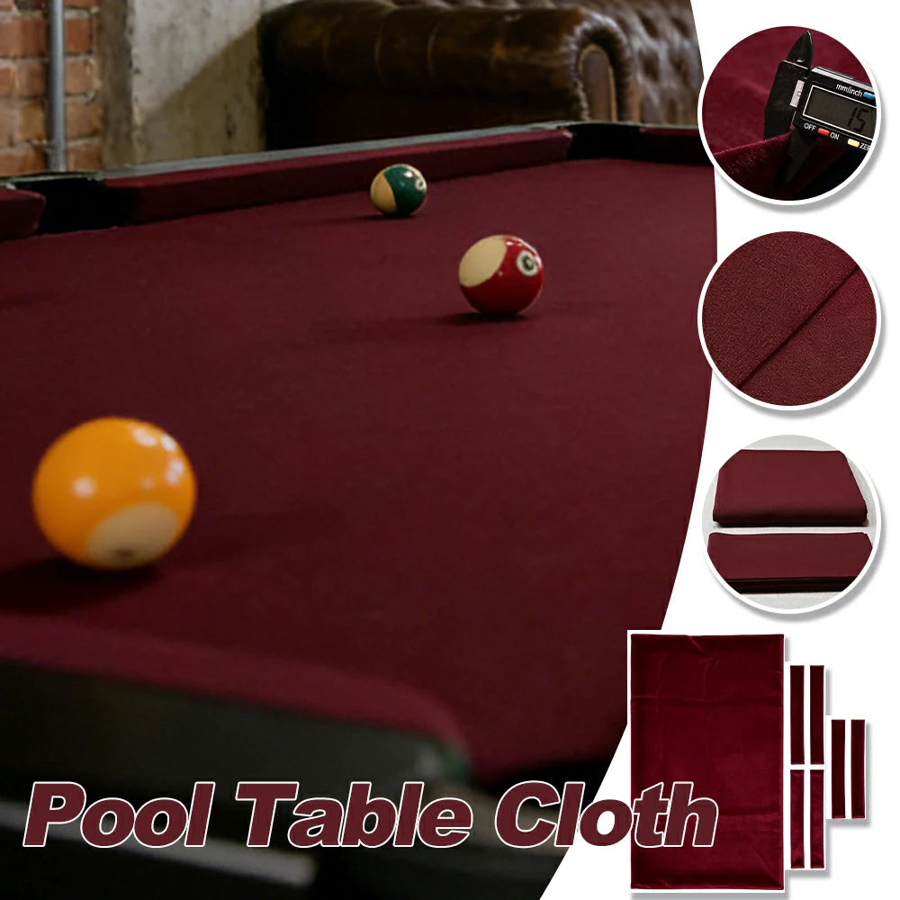 ARIX 7/8/9FT Billiard Table Cloth - High-Density Wool Blend, Anti-Pilling Durable Fabric for Smooth & Accurate Play - Deep Burgundy