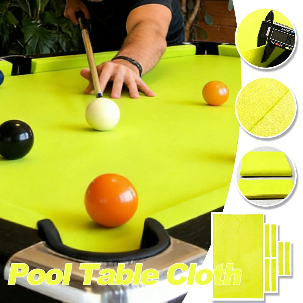 ARIX 7/8/9FT Billiard Table Cloth - High-Density Wool Blend, Anti-Pilling Durable Fabric for Smooth & Accurate Play - Electric Yellow