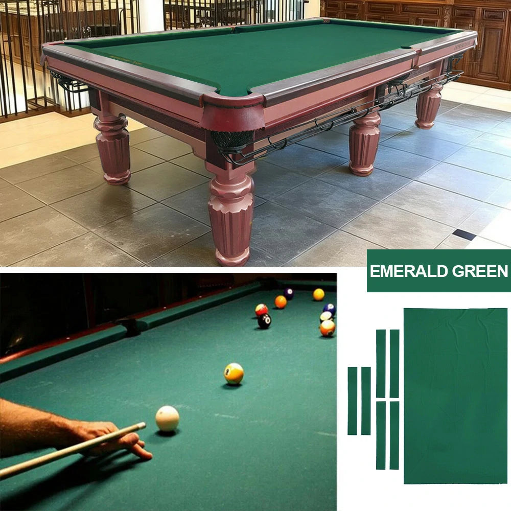 ARIX 7/8/9FT Billiard Table Cloth - High-Density Wool Blend, Anti-Pilling Durable Fabric for Smooth & Accurate Play - Emerald Green