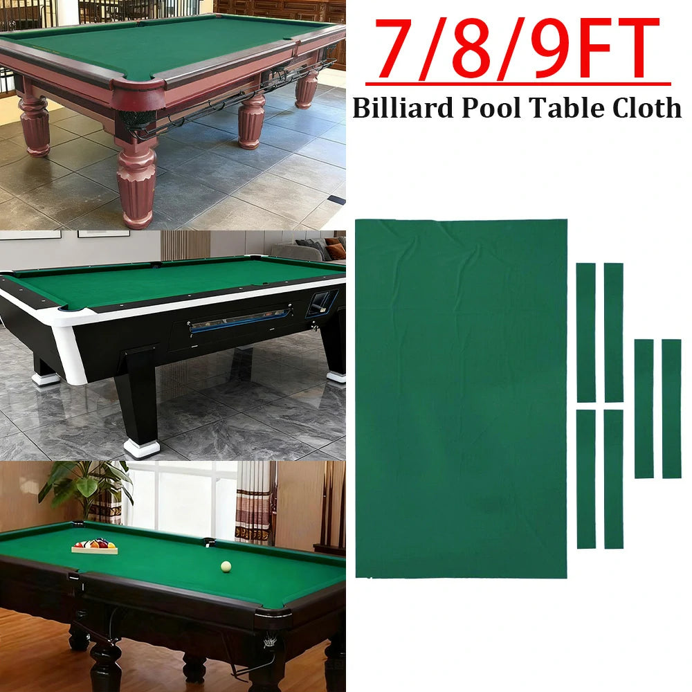 ARIX 7/8/9FT Billiard Table Cloth - High-Density Wool Blend, Anti-Pilling Durable Fabric for Smooth & Accurate Play - Emerald Green