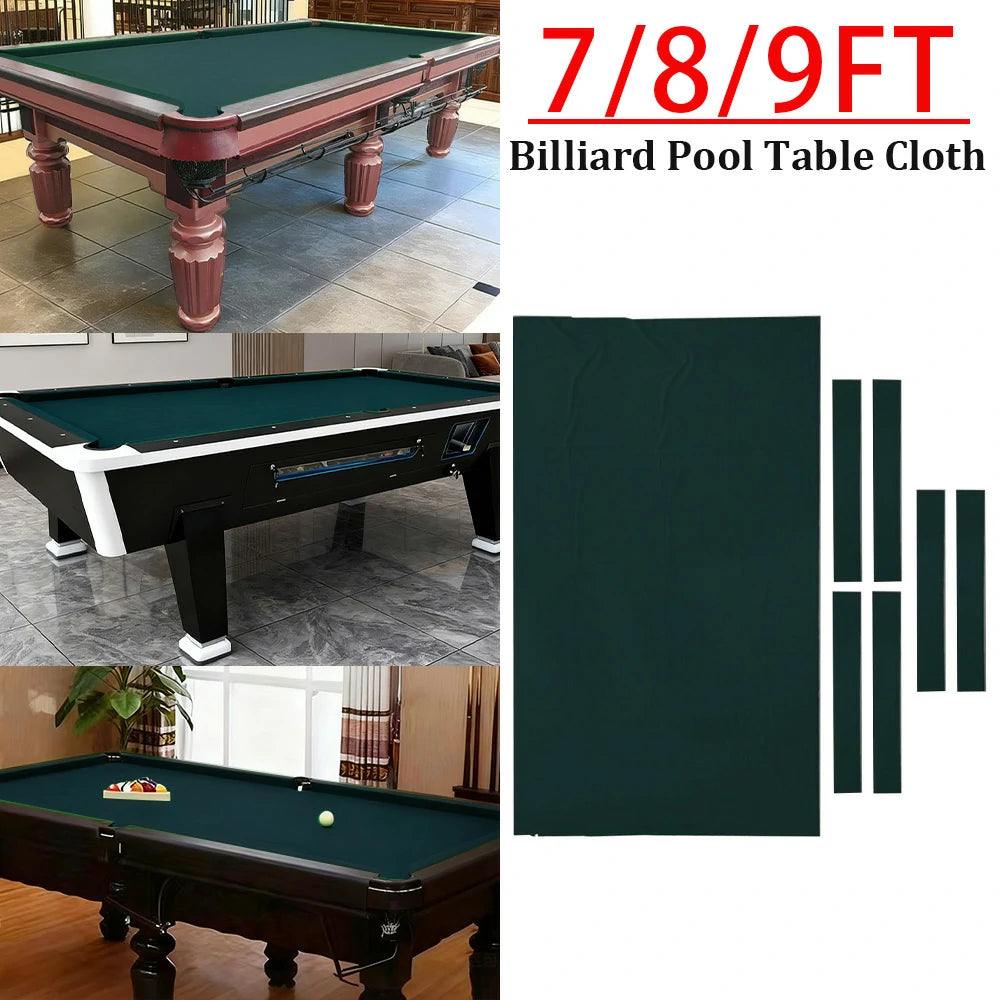 ARIX 7/8/9FT Billiard Table Cloth - High-Density Wool Blend, Anti-Pilling Durable Fabric for Smooth & Accurate Play - Forest Green