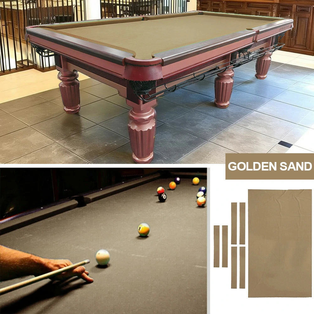 ARIX 7/8/9FT Billiard Table Cloth - High-Density Wool Blend, Anti-Pilling Durable Fabric for Smooth & Accurate Play - Golden Sand