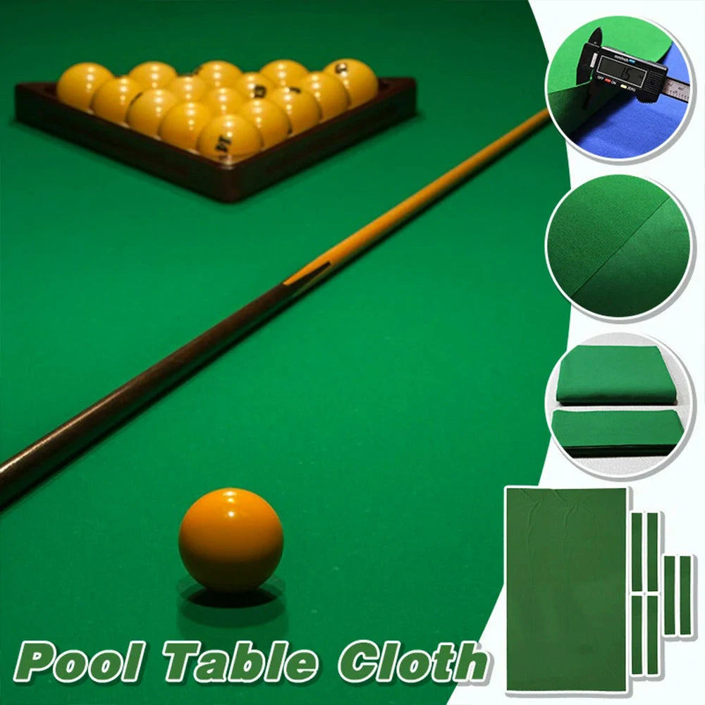 ARIX 7/8/9FT Billiard Table Cloth - High-Density Wool Blend, Anti-Pilling Durable Fabric for Smooth & Accurate Play - Green