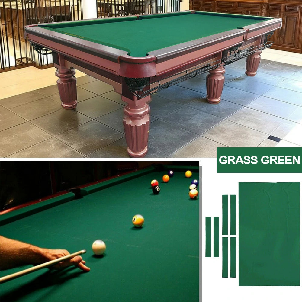 ARIX 7/8/9FT Billiard Table Cloth - High-Density Wool Blend, Anti-Pilling Durable Fabric for Smooth & Accurate Play - Grass Green
