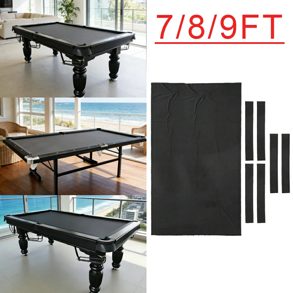 ARIX 7/8/9FT Billiard Table Cloth - High-Density Wool Blend, Anti-Pilling Durable Fabric for Smooth & Accurate Play - Heavy Dark Grey