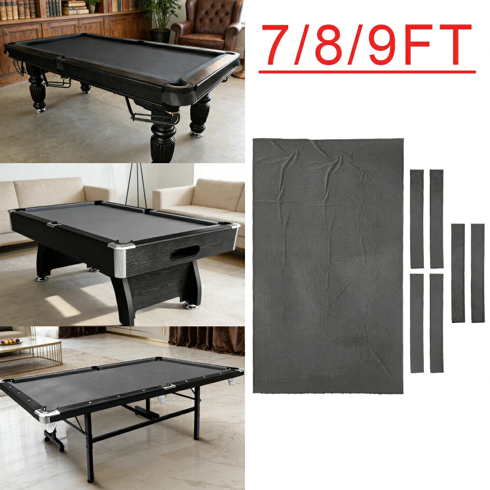 ARIX 7/8/9FT Billiard Table Cloth - High-Density Wool Blend, Anti-Pilling Durable Fabric for Smooth & Accurate Play - Heavy Medium Grey