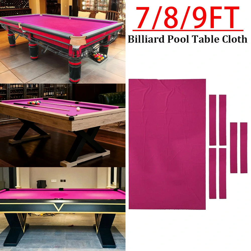 ARIX 7/8/9FT Billiard Table Cloth - High-Density Wool Blend, Anti-Pilling Durable Fabric for Smooth & Accurate Play - Hot Pink