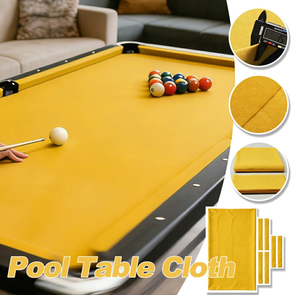 ARIX 7/8/9FT Billiard Table Cloth - High-Density Wool Blend, Anti-Pilling Durable Fabric for Smooth & Accurate Play - Honey Yellow