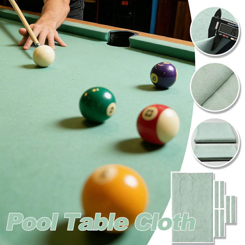 ARIX 7/8/9FT Billiard Table Cloth - High-Density Wool Blend, Anti-Pilling Durable Fabric for Smooth & Accurate Play - Jade Green
