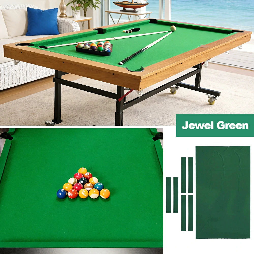 ARIX 7/8/9FT Billiard Table Cloth - High-Density Wool Blend, Anti-Pilling Durable Fabric for Smooth & Accurate Play - Jewel Green