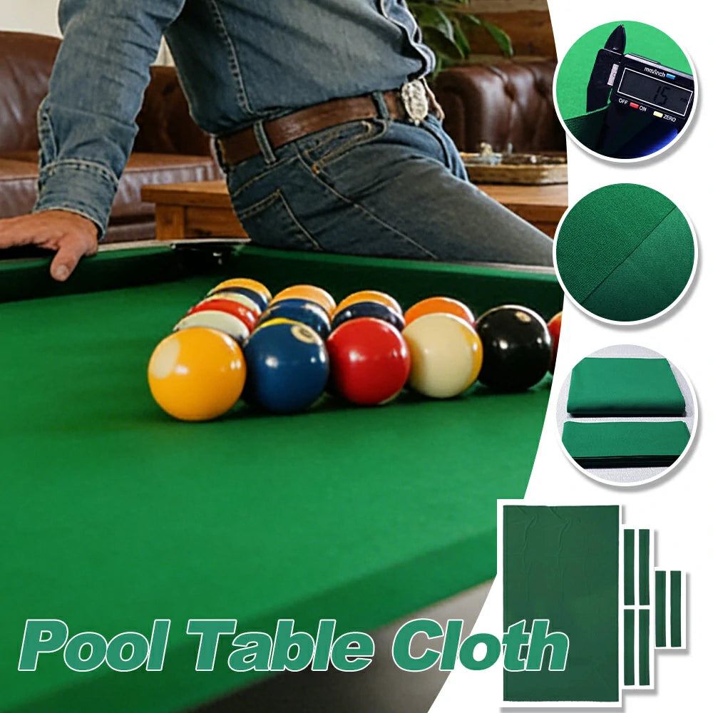 ARIX 7/8/9FT Billiard Table Cloth - High-Density Wool Blend, Anti-Pilling Durable Fabric for Smooth & Accurate Play - Jewel Green