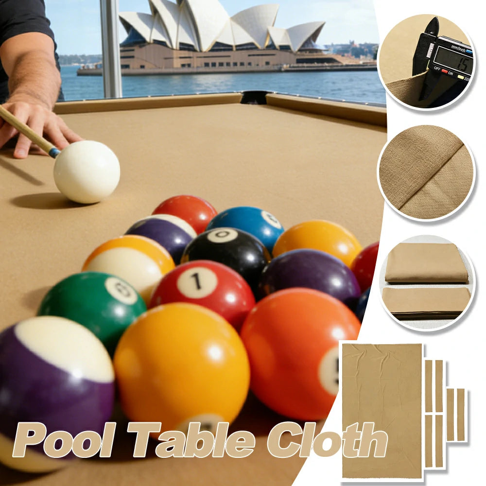 ARIX 7/8/9FT Billiard Table Cloth - High-Density Wool Blend, Anti-Pilling Durable Fabric for Smooth & Accurate Play - Khaki
