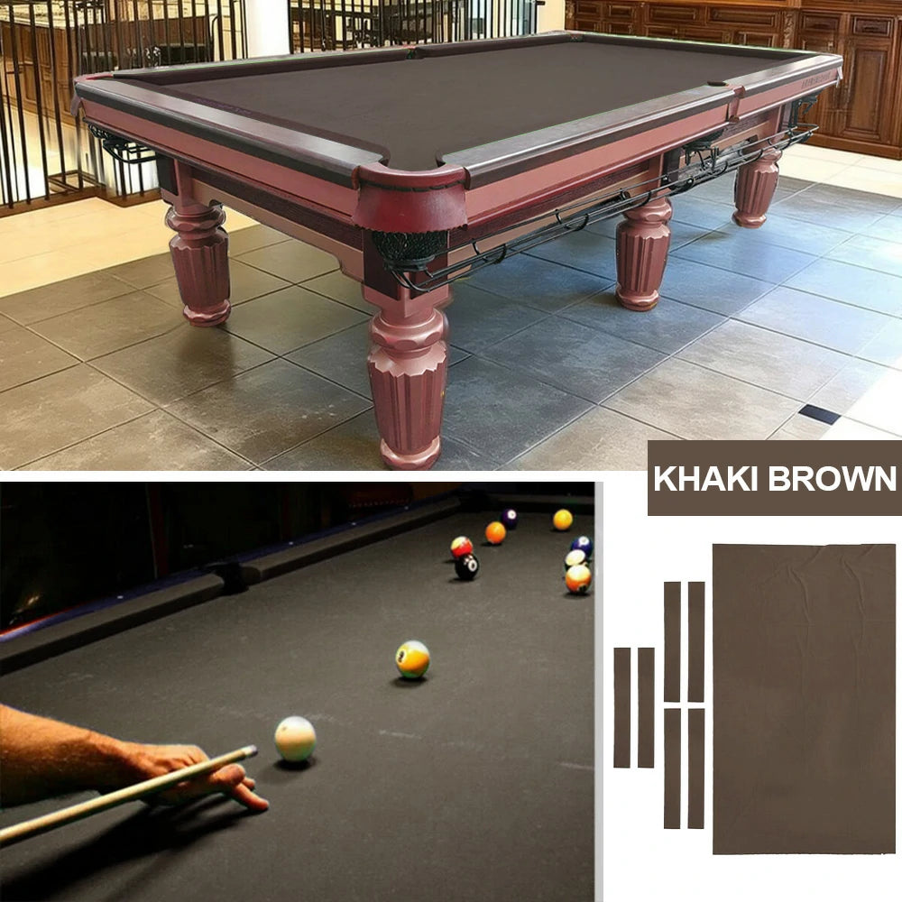 ARIX 7/8/9FT Billiard Table Cloth - High-Density Wool Blend, Anti-Pilling Durable Fabric for Smooth & Accurate Play - Khaki Brown