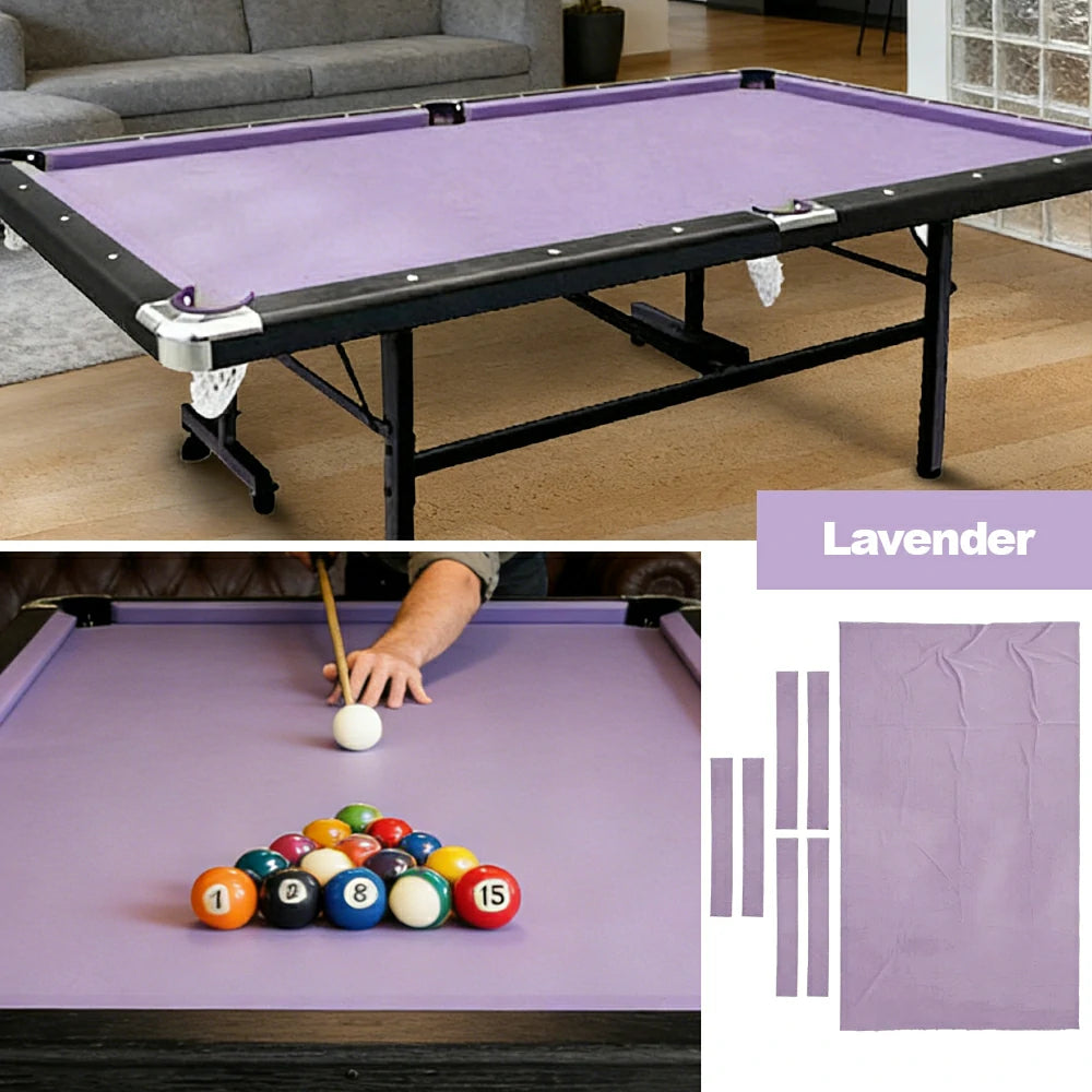 ARIX 7/8/9FT Billiard Table Cloth - High-Density Wool Blend, Anti-Pilling Durable Fabric for Smooth & Accurate Play - Lavender