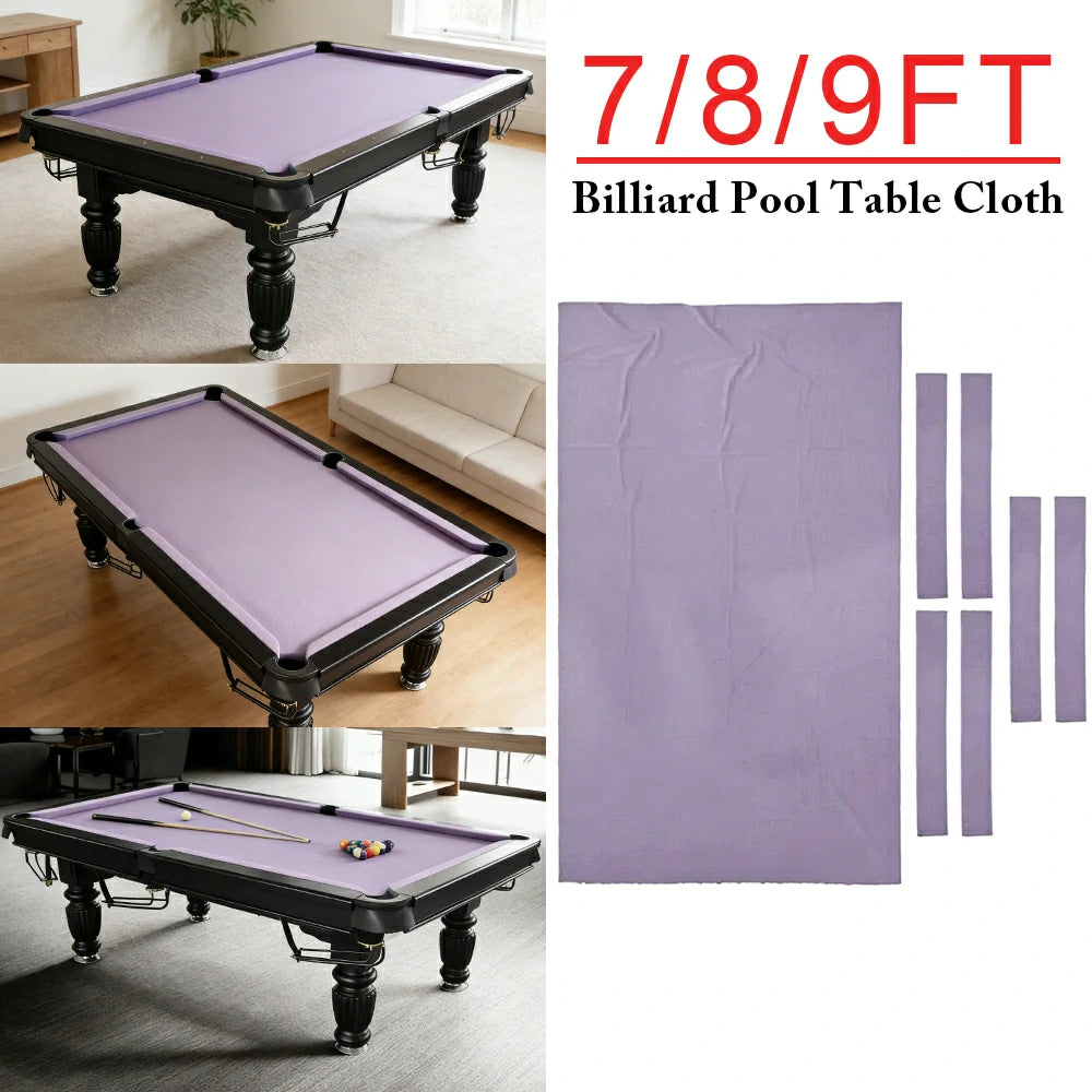 ARIX 7/8/9FT Billiard Table Cloth - High-Density Wool Blend, Anti-Pilling Durable Fabric for Smooth & Accurate Play - Light Lilac