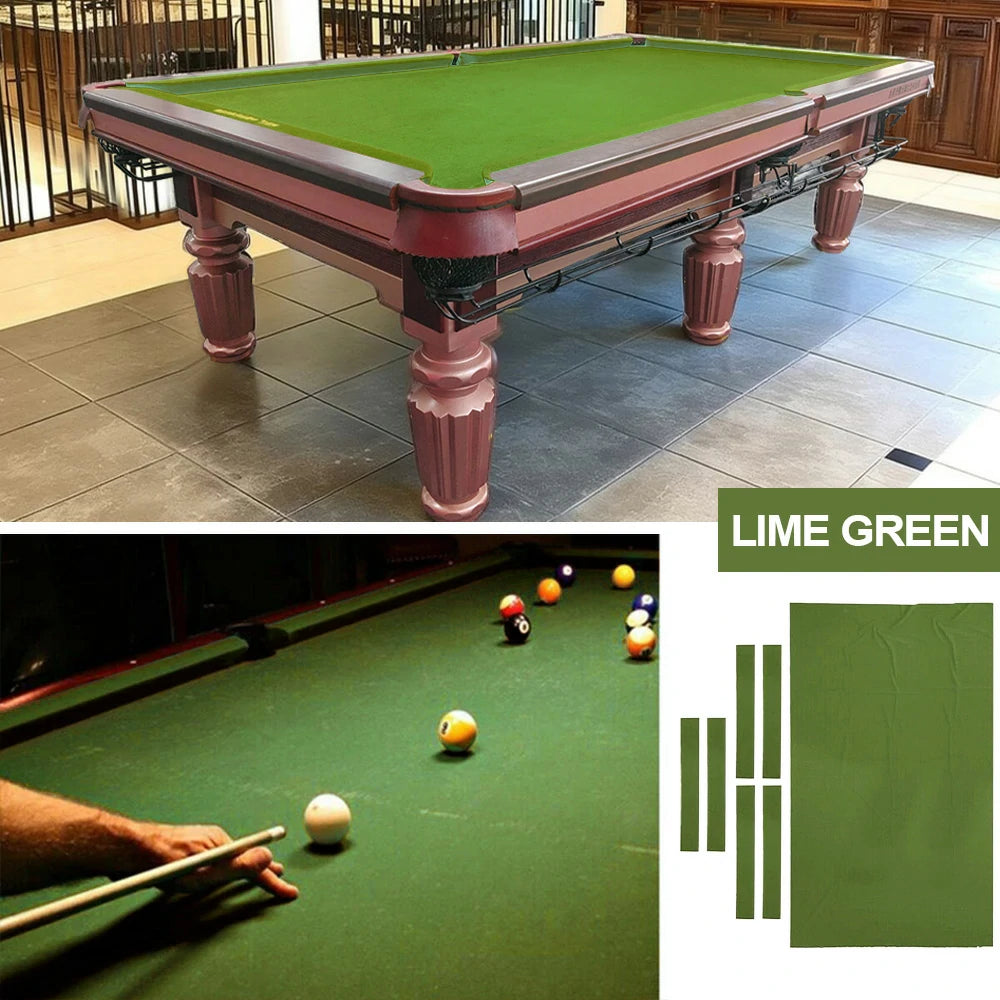 ARIX 7/8/9FT Billiard Table Cloth - High-Density Wool Blend, Anti-Pilling Durable Fabric for Smooth & Accurate Play - Lime Green