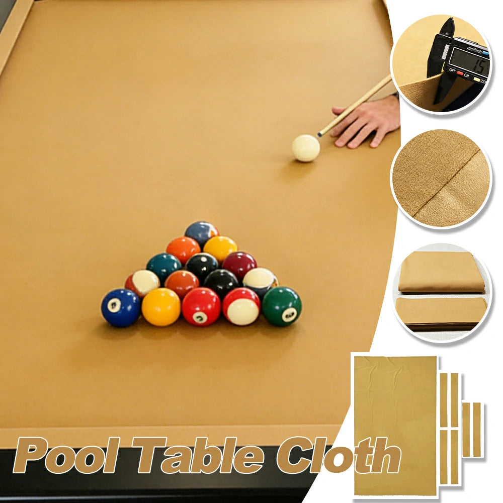 ARIX 7/8/9FT Billiard Table Cloth - High-Density Wool Blend, Anti-Pilling Durable Fabric for Smooth & Accurate Play - Light Brown