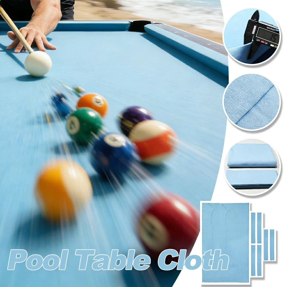 ARIX 7/8/9FT Billiard Table Cloth - High-Density Wool Blend, Anti-Pilling Durable Fabric for Smooth & Accurate Play - Light Blue