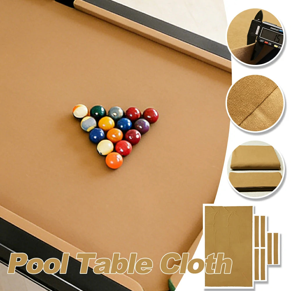 ARIX 7/8/9FT Billiard Table Cloth - High-Density Wool Blend, Anti-Pilling Durable Fabric for Smooth & Accurate Play - Light Camel