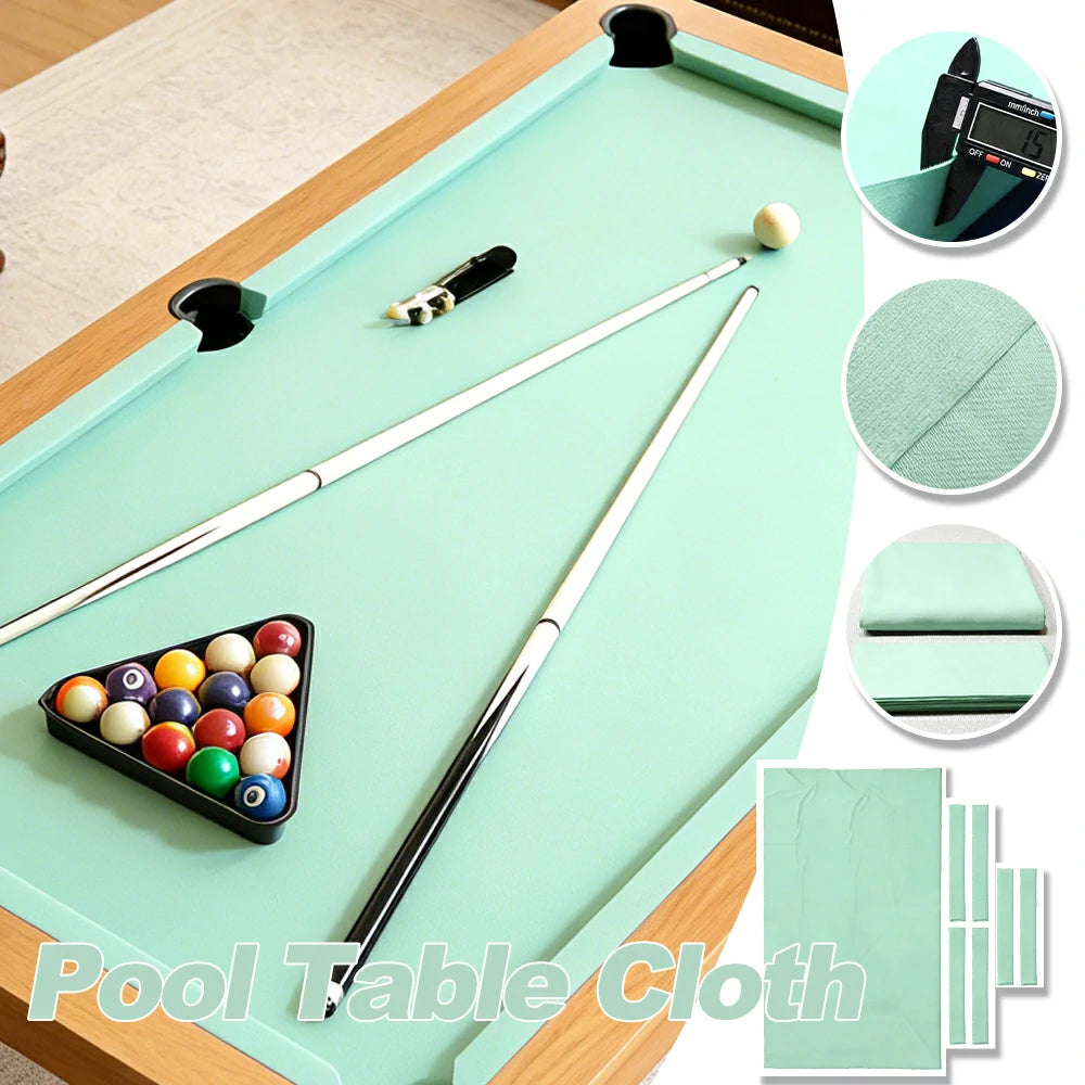 ARIX 7/8/9FT Billiard Table Cloth - High-Density Wool Blend, Anti-Pilling Durable Fabric for Smooth & Accurate Play - Light Mint