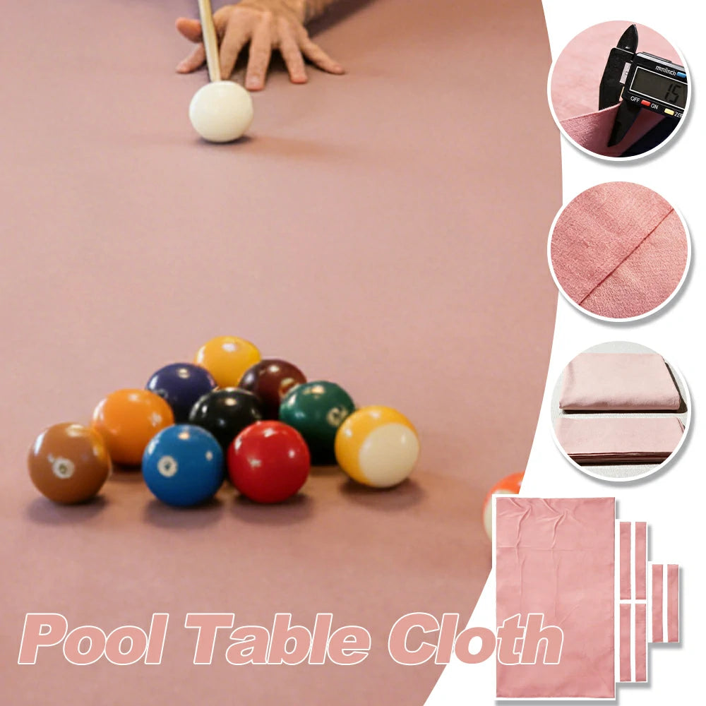 ARIX 7/8/9FT Billiard Table Cloth - High-Density Wool Blend, Anti-Pilling Durable Fabric for Smooth & Accurate Play - Light Pink