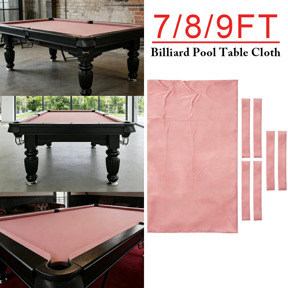 ARIX 7/8/9FT Billiard Table Cloth - High-Density Wool Blend, Anti-Pilling Durable Fabric for Smooth & Accurate Play - Light Pink