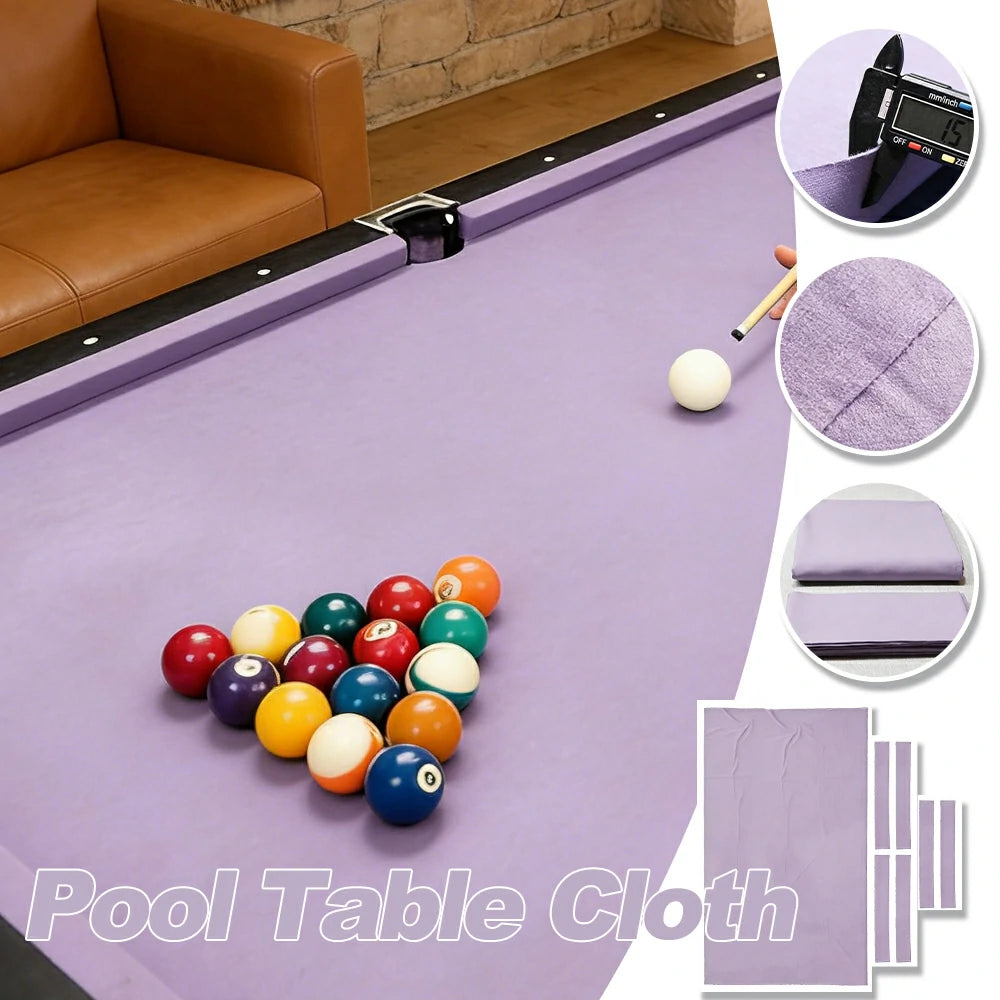 ARIX 7/8/9FT Billiard Table Cloth - High-Density Wool Blend, Anti-Pilling Durable Fabric for Smooth & Accurate Play - Light Lavender