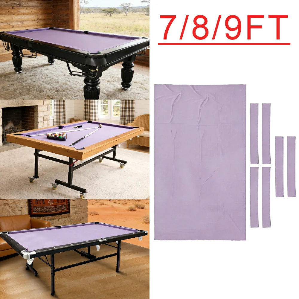 ARIX 7/8/9FT Billiard Table Cloth - High-Density Wool Blend, Anti-Pilling Durable Fabric for Smooth & Accurate Play - Light Lavender